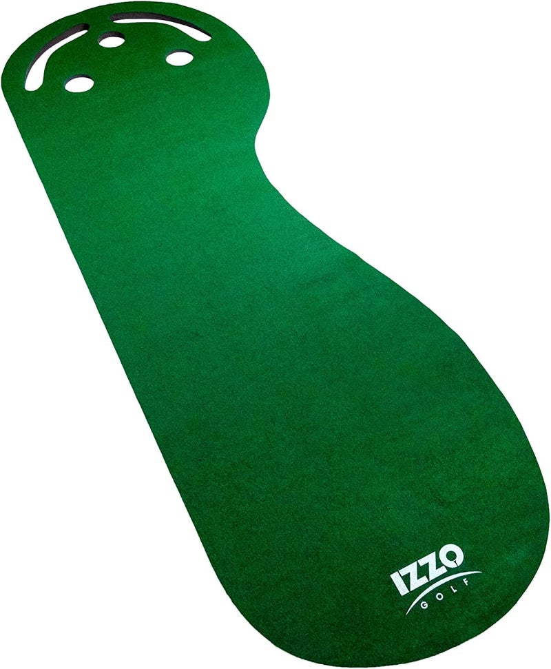 Izzo Golf 3' x 9' Three-Hole Putting Mat - Indoor Putting Training Aid - Image 1